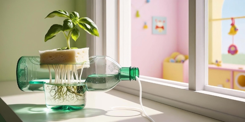 הידרופוניקה לילדים – דרכים לגידול מרתק - 3 - מערכת וויק בבקבוק