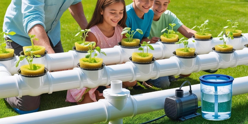 הידרופוניקה לילדים – דרכים לגידול מרתק - 4 - מערכת צינורות פשוטה