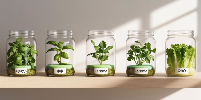 הידרופוניקה לילדים – דרכים לגידול מרתק - 5 - צנצנות מיני-הידרופונית