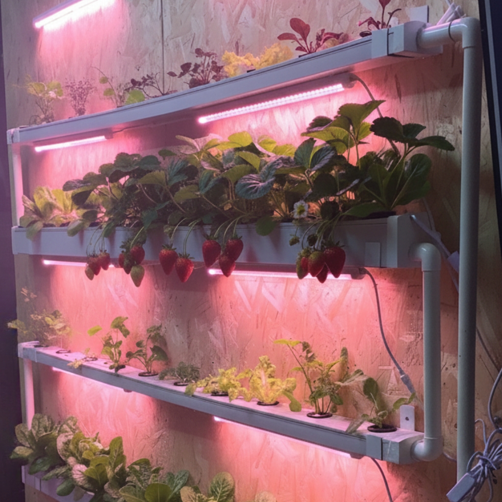 מערכת הידרופונית מודולרית רוחב 2 מטר 4 קומות - 1