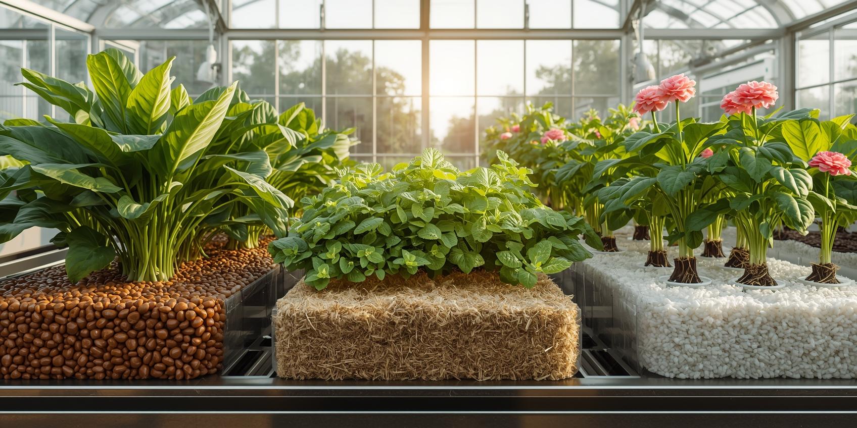 5 מצעים מובילים להידרופוניקה איך לבחור נכון - 4 - השוואה בין מצעי גידול שונים במערכת