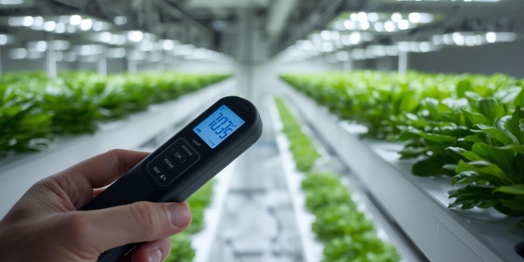 6 סימנים שהצמחים שלך זקוקים ליותר אור - 3 - מדידת אור במערכת הידרופונית