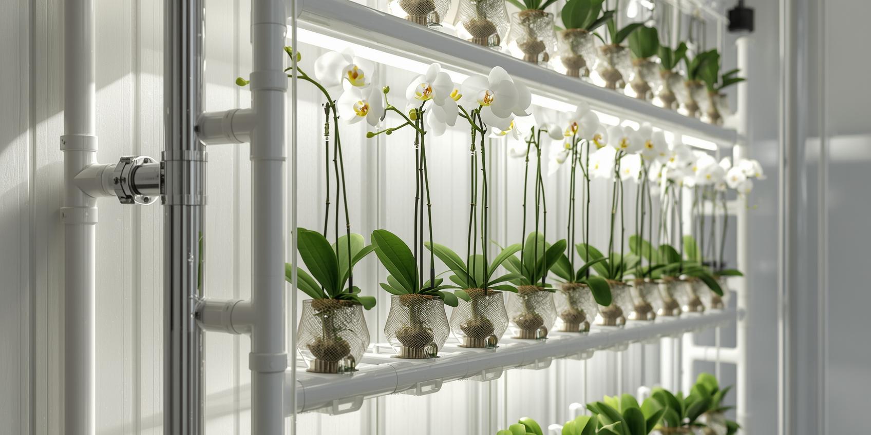 6 צמחים טרופיים לגידול הידרופוני שפורחים כל השנה - 3 - סחלב במערכת הידרופונית