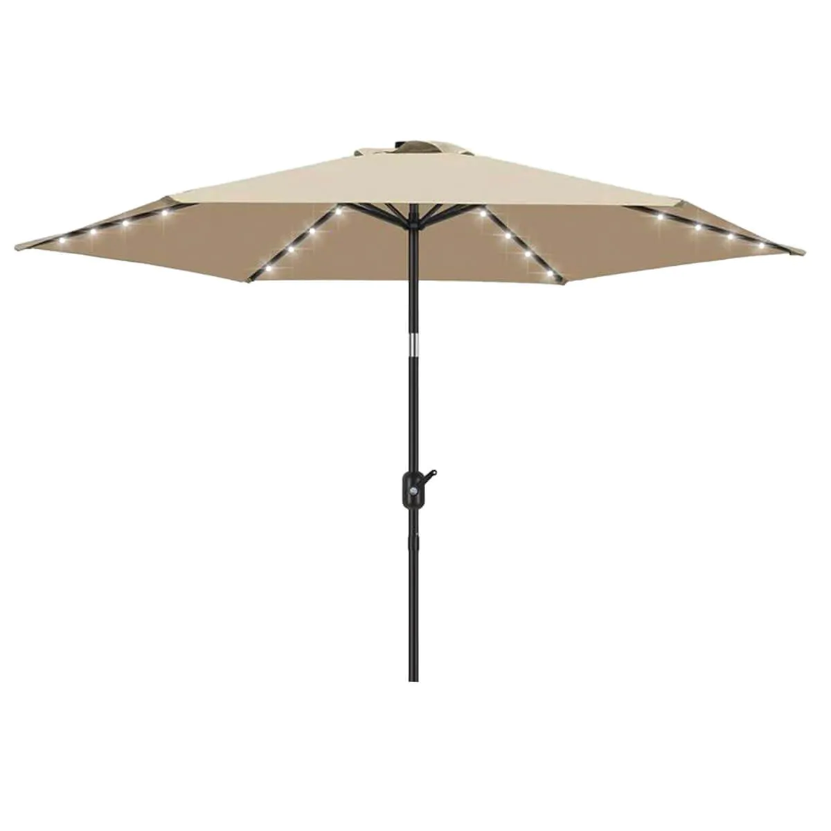 שמשיית אמצע 3 מטר GPT עם תאורת לד סולארית - צבע קרם - 2